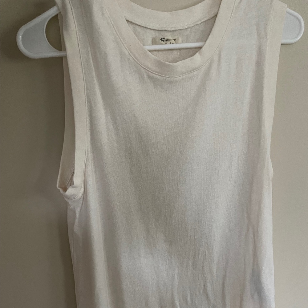 Madewell off white tank top